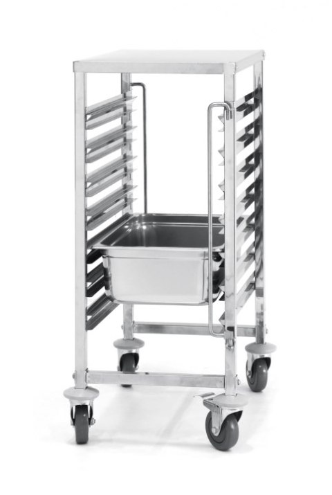 Wózek do transportu pojemników 7 x GN 1/1 z blatem roboczym - Hendi 810668 Wózek do transportu pojemników 7 x GN 1/1 z blatem roboczym - Hendi 810668