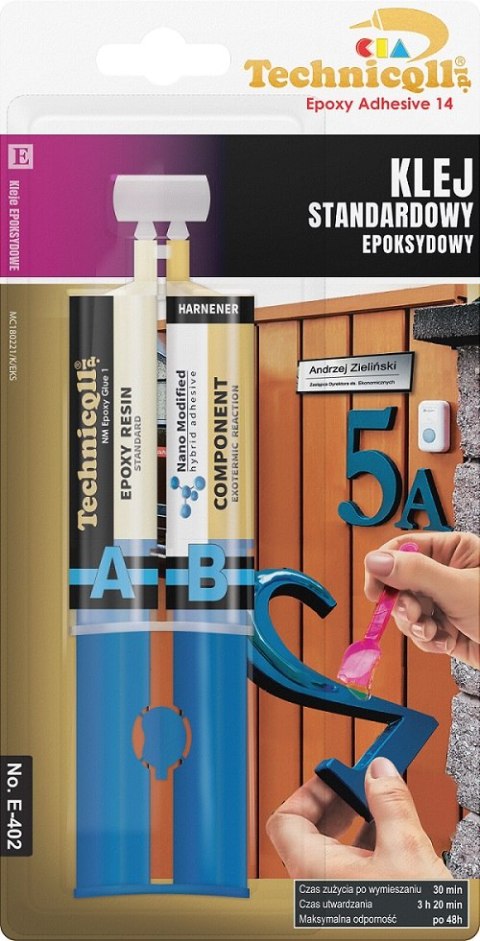 KLEJ EPOKSYDOWY STANDARD 2*12ML TECHNICQLL KLEJ EPOKSYDOWY STANDARD 2*12ML TECHNICQLL