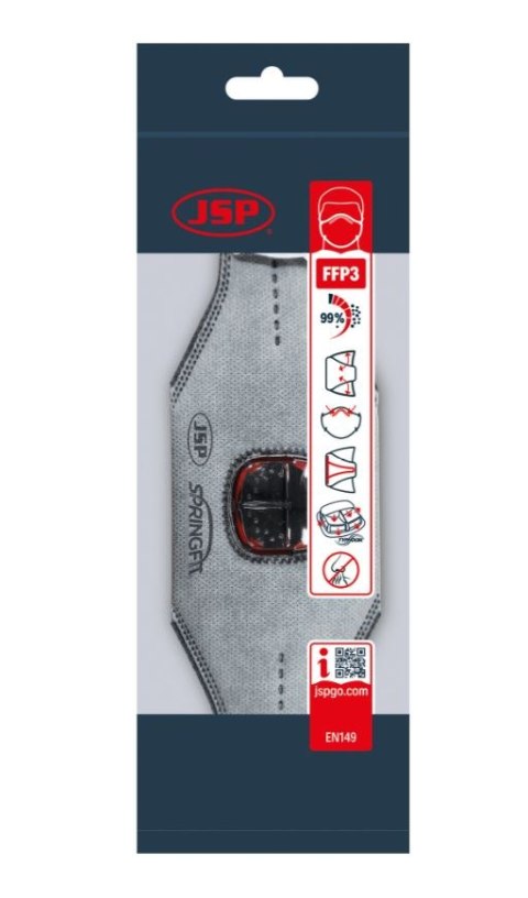 JSP MASKA PRZECIWP SPRINGFIT, ZAWOREK TYPHOONE 436ML FFP3OV UN JSP MASKA PRZECIWP SPRINGFIT, ZAWOREK TYPHOONE 436ML FFP3OV UN