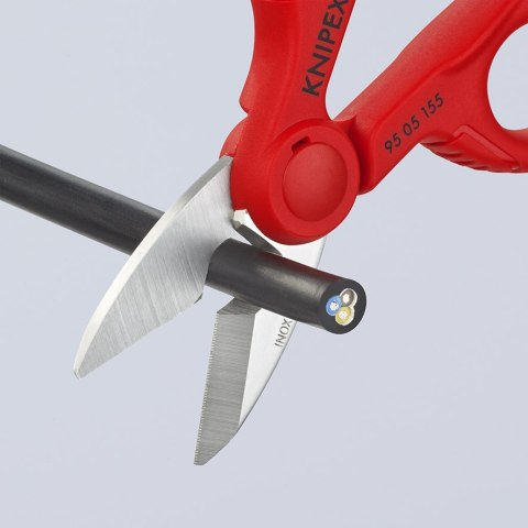 NOŻYCZKI UNIWERSALNE DLA ELEKTRYKÓW 155MM KNIPEX