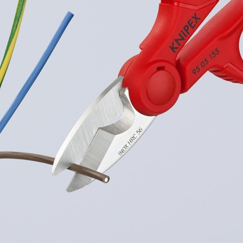 NOŻYCZKI UNIWERSALNE DLA ELEKTRYKÓW 155MM KNIPEX