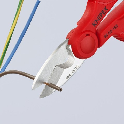 NOŻYCZKI UNIWERSALNE DLA ELEKTRYKÓW 155MM KNIPEX