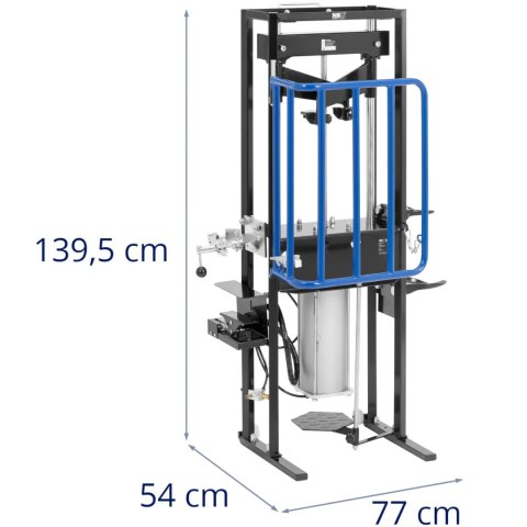 Ściągacz pneumatyczny do sprężyn 410 mm śr. 105-180 mm 1 t 8 bar Ściągacz pneumatyczny do sprężyn 410 mm śr. 105-180 mm 1 t 8 bar