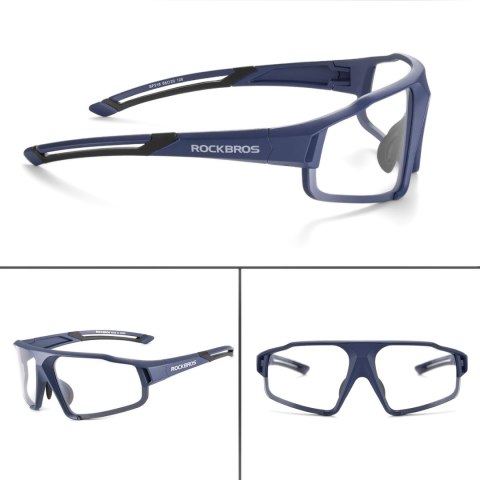 Okulary rowerowe fotochromowe UV400 z etui SP216BL - niebieskie