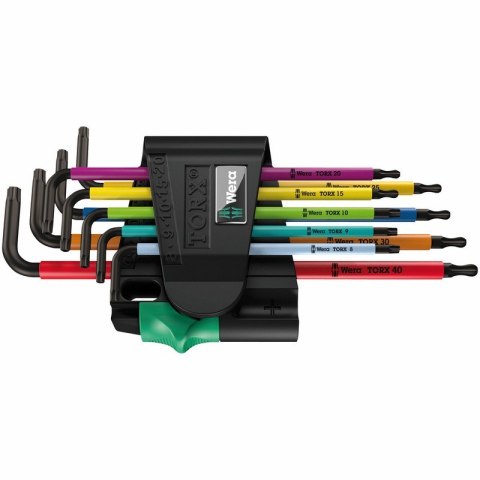 ZESTAW KLUCZY TRZPIENIOWYCH TORX MULTICOLOUR TX8-TX40 WERA