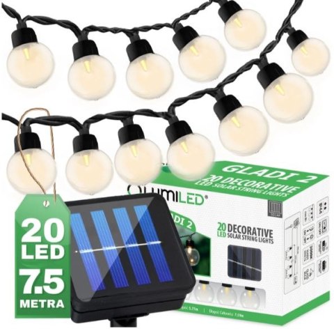GIRLANDA SOLARNA GLADI 2, 30 LED G40 10,6M UN GIRLANDA SOLARNA GLADI 2, 30 LED G40 10,6M UN