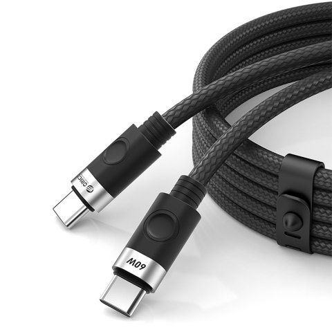 Kabel przewód CDX 60W 3A Power Delivery USB-C 1m - czarny Kabel przewód CDX 60W 3A Power Delivery USB-C 1m - czarny