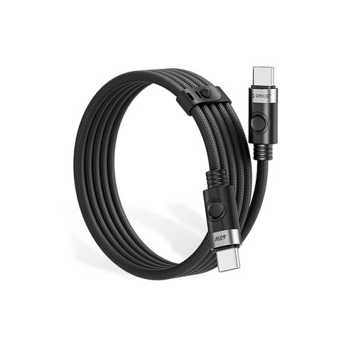 Kabel przewód CDX 60W 3A Power Delivery USB-C 1m - czarny Kabel przewód CDX 60W 3A Power Delivery USB-C 1m - czarny