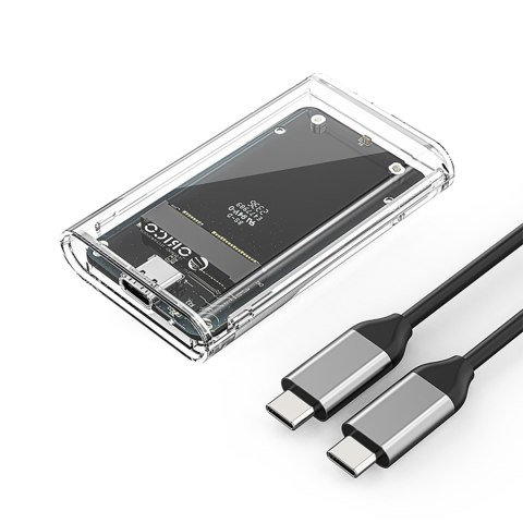 Kieszeń obudowa na dysk TC10-MS MSATA USB-C 5Gb/s - przezroczysta Kieszeń obudowa na dysk TC10-MS MSATA USB-C 5Gb/s - przezroczysta