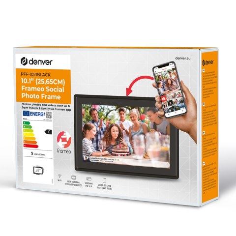 Ramka cyfrowa do zdjęć PFF-1021B 10.1'' 16 GB Wi-Fi microSD - czarna Ramka cyfrowa do zdjęć PFF-1021B 10.1'' 16 GB Wi-Fi microSD - czarna