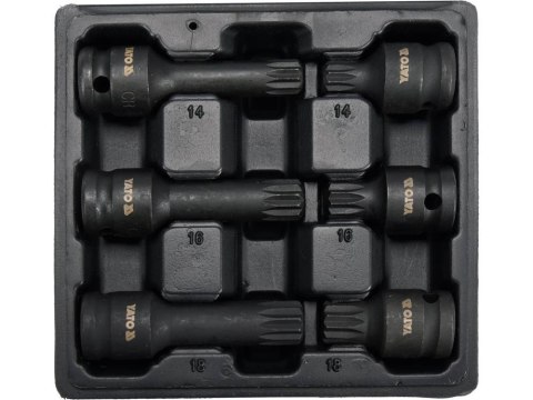 ZESTAW UDAROWYCH KLUCZY TRZPIENIOWYCH SPLINE 1/2'' YATO ZESTAW UDAROWYCH KLUCZY TRZPIENIOWYCH SPLINE 1/2'' YATO
