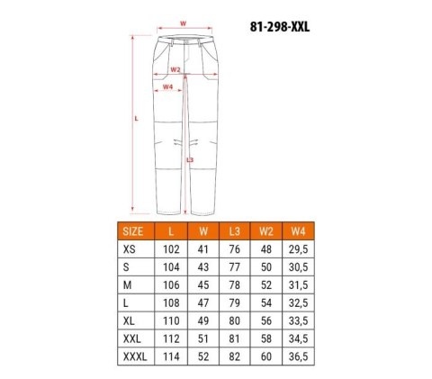 SPODNIE ROBOCZE MIX&MATCH STRETCH BRĄZOWE ROZMIAR XL NEO SPODNIE ROBOCZE MIX&MATCH STRETCH BRĄZOWE ROZMIAR XL NEO