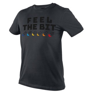 T-SHIRT Z NADRUKIEM FEEL THE BIT ROZMIAR L NEO