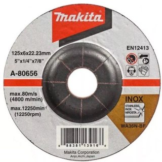 TARCZA SZLIFIERSKA WYPUKŁA DO METALU 125*6*22 MM MAKITA