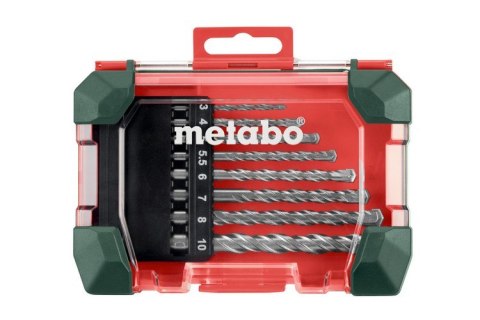 WIERTŁA DO BETONU 8 SZT. 3-10MM METABO WIERTŁA DO BETONU 8 SZT. 3-10MM METABO
