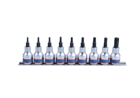 KPL.NASADEK TORX 3/8'' 9 CZĘŚCI T10-T50 SZYNA KING TONY KPL.NASADEK TORX 3/8'' 9 CZĘŚCI T10-T50 SZYNA KING TONY