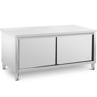 Stół gastronomiczny z szafką drzwi przesuwne 180 x 80 x 87 cm do 500 kg