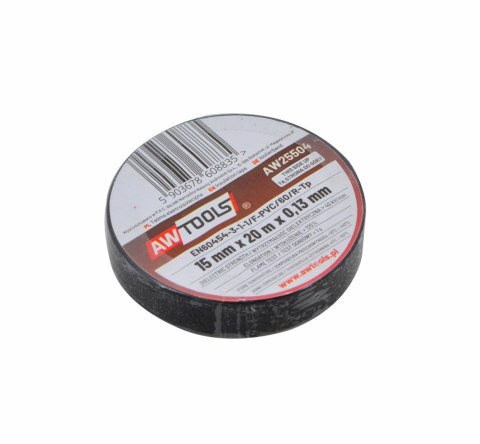 AWTOOLS TAŚMA IZOLACYJNA 15mm x 20m CZARNA AWTOOLS TAŚMA IZOLACYJNA 15mm x 20m CZARNA