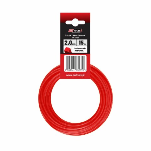 AWTOOLS ŻYŁKA TNĄCA CLASSIC 2,0x15m / KWADRAT AWTOOLS ŻYŁKA TNĄCA CLASSIC 2,0x15m / KWADRAT