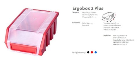 ERGOBOX PLUS 2 NIEBIESKI, 118 x 161 x 75mm ERGOBOX PLUS 2 NIEBIESKI, 118 x 161 x 75mm