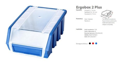ERGOBOX PLUS 2 NIEBIESKI, 118 x 161 x 75mm ERGOBOX PLUS 2 NIEBIESKI, 118 x 161 x 75mm