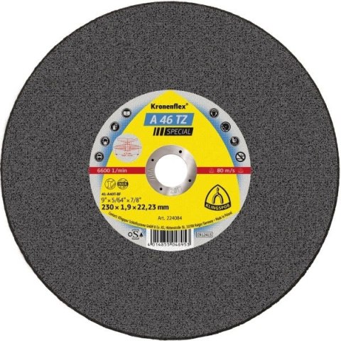 KLINGSPOR TARCZA DO CIĘCIA METALU 125mm x 1,6mm x 22,2mm A46 TZ Special KLINGSPOR TARCZA DO CIĘCIA METALU 125mm x 1,6mm x 22,2mm A46 TZ Special