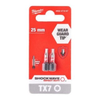 MILWAUKEE KOŃCÓWKA UDAROWA TX 7 x25mm /2szt. ShW %%%