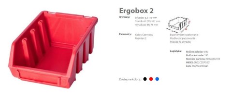 PATROL ERGOBOX 2 CZERWONY, 116 x 161 x 75mm PATROL ERGOBOX 2 CZERWONY, 116 x 161 x 75mm