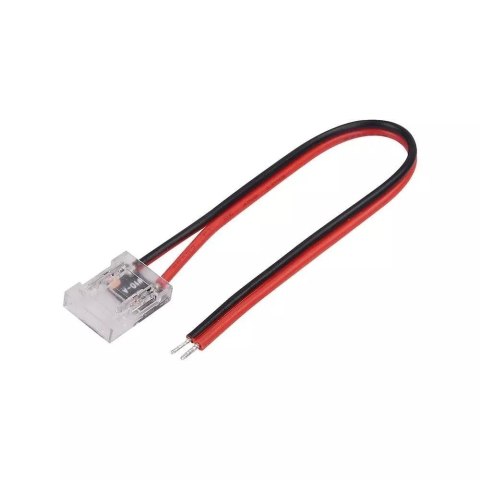Konektor Złączka Taśm LED V-TAC Przeźroczysta Z przewodami Gęste/Zwykłe/COB 10mm Konektor Złączka Taśm LED V-TAC Przeźroczysta Z przewodami Gęste/Zwykłe/COB 10mm