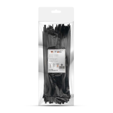 Opaska Zaciskowa V-TAC 3.5x250mm Czarna 18kg Nylon66 (Opak. 100szt) Opaska Zaciskowa V-TAC 3.5x250mm Czarna 18kg Nylon66 (Opak. 100szt)