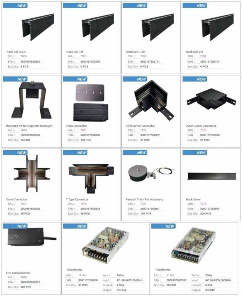Konektor Łącznik Szynosystem Magnetyczny 24V V-TAC Konektor Łącznik Szynosystem Magnetyczny 24V V-TAC