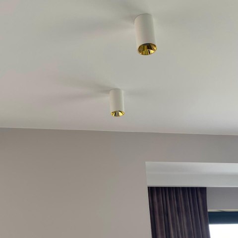 Oprawa Sufitowa V-TAC GU10 Okrągła Natynkowa Tuba Biały+Złoty 80x140mm VT-882-R 3 Lata Gwarancji Oprawa Sufitowa V-TAC GU10 Okrągła Natynkowa Tuba Biały+Złoty 80x140mm VT-882-R 3 Lata Gwarancji