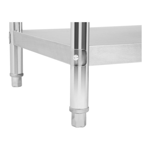 Stół blat roboczy gastronomiczny stalowy centralny z półką 200x60cm Stół blat roboczy gastronomiczny stalowy centralny z półką 200x60cm