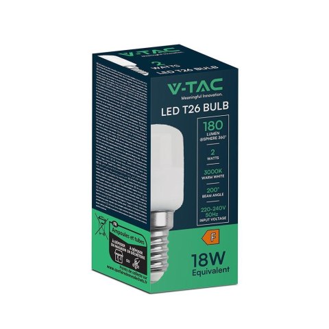 Żarówka LED V-TAC 2W E14 ST26 VT-202 3000K 180lm 5 Lat Gwarancji
