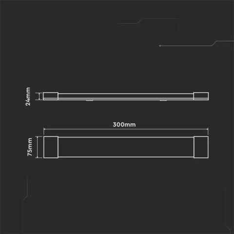Oprawa V-TAC 10W LED Liniowa Natynkowa SAMSUNG CHIP 30cm 120Lm/W VT-8-10 4000K 1200lm 5 Lat Gwarancji Oprawa V-TAC 10W LED Liniowa Natynkowa SAMSUNG CHIP 30cm 120Lm/W VT-8-10 4000K 1200lm 5 Lat Gwarancji