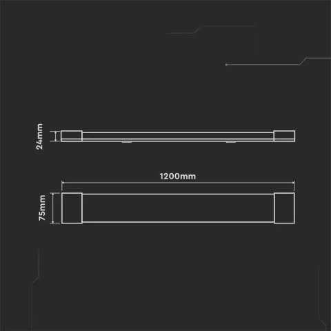 Oprawa V-TAC 40W LED Liniowa Natynkowa SAMSUNG CHIP 120cm VT-8-40 3000K 4300lm 5 Lat Gwarancji Oprawa V-TAC 40W LED Liniowa Natynkowa SAMSUNG CHIP 120cm VT-8-40 3000K 4300lm 5 Lat Gwarancji
