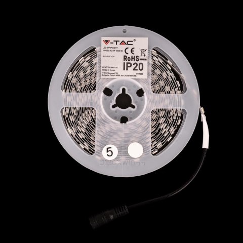 Taśma LED V-TAC SMD5050 300LED IP20 11W/m VT-5050 60-IP20-11 Kolor Niebieski