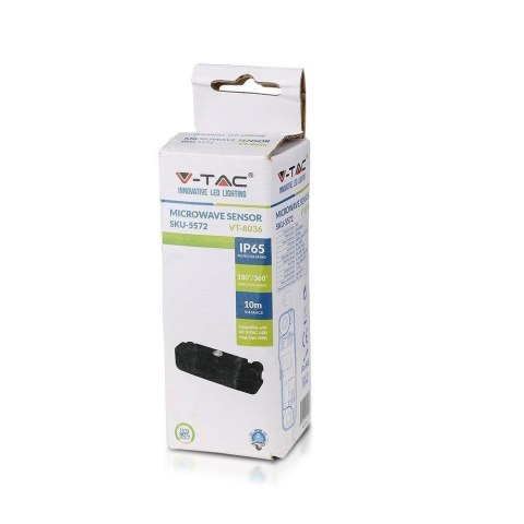 Czujnik Ruchu Mikrofalowy Czarny V-TAC VT-8036 Czujnik Ruchu Mikrofalowy Czarny V-TAC VT-8036