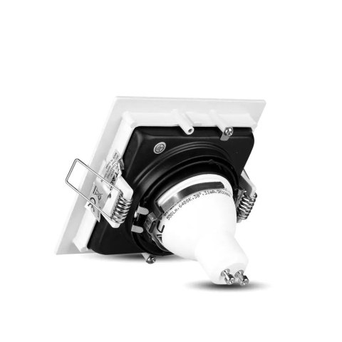 Oczko V-TAC Aluminiowe GU10 Kwadrat Białe/Czarne VT-781SQ-WH Oczko V-TAC Aluminiowe GU10 Kwadrat Białe/Czarne VT-781SQ-WH