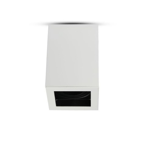 Oprawa V-TAC Aluminiowa GU10 Kostka Kwadrat Natynkowa Biała+Czarny 142x100x100 VT-797-WH Oprawa V-TAC Aluminiowa GU10 Kostka Kwadrat Natynkowa Biała+Czarny 142x100x100 VT-797-WH