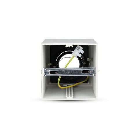 Oprawa V-TAC Aluminiowa GU10 Kostka Kwadrat Natynkowa Biała+Czarny 142x100x100 VT-797-WH Oprawa V-TAC Aluminiowa GU10 Kostka Kwadrat Natynkowa Biała+Czarny 142x100x100 VT-797-WH