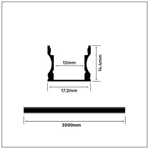 Profil Aluminiowy V-TAC 2mb Anodowany, Klosz Mleczny VT-8110 Profil Aluminiowy V-TAC 2mb Anodowany, Klosz Mleczny VT-8110