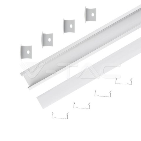 Profil Aluminiowy V-TAC 2mb Anodowany, Klosz Mleczny, Wpuszczany, Na dwie taśmy VT-8119 5 Lat Gwarancji Profil Aluminiowy V-TAC 2mb Anodowany, Klosz Mleczny, Wpuszczany, Na dwie taśmy VT-8119 5 Lat Gwarancji