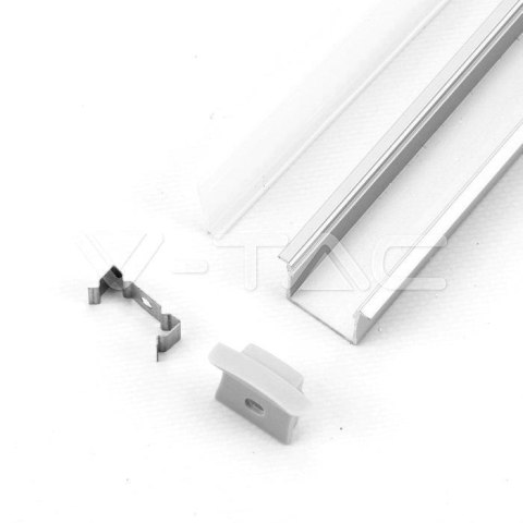 Profil Aluminiowy V-TAC 2mb Anodowany, Klosz Mleczny, Wpuszczany, Na dwie taśmy VT-8119 5 Lat Gwarancji Profil Aluminiowy V-TAC 2mb Anodowany, Klosz Mleczny, Wpuszczany, Na dwie taśmy VT-8119 5 Lat Gwarancji