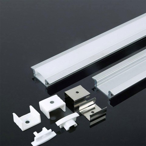 Profil Aluminiowy V-TAC 2mb Biały, Klosz Mleczny, Wpuszczany VT-8106-W 5 Lat Gwarancji Profil Aluminiowy V-TAC 2mb Biały, Klosz Mleczny, Wpuszczany VT-8106-W 5 Lat Gwarancji