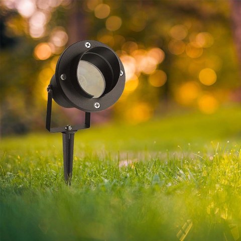 Oprawa Gruntowa Ogrodowa Wbijana Aluminium GU10 Czarna z daszkiem IP65 V-TAC VT-7704 3 Lata Gwarancji Oprawa Gruntowa Ogrodowa Wbijana Aluminium GU10 Czarna z daszkiem IP65 V-TAC VT-7704 3 Lata Gwarancji