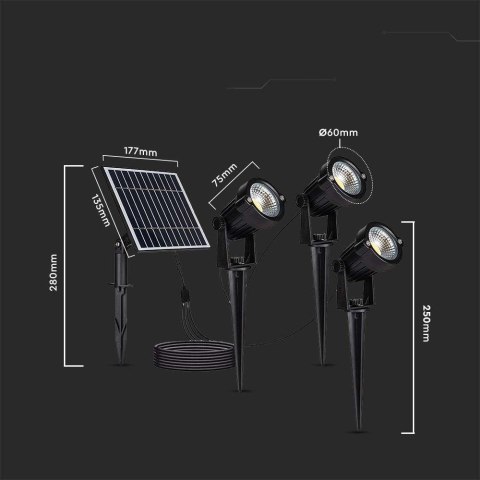 Oprawa Gruntowa Ogrodowa Wbijana LED V-TAC Solarna Zestaw 3x1.2W IP65 VT-11032 3000K 50lm 3 Lata Gwarancji Oprawa Gruntowa Ogrodowa Wbijana LED V-TAC Solarna Zestaw 3x1.2W IP65 VT-11032 3000K 50lm 3 Lata Gwarancji
