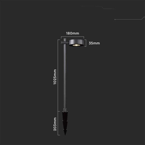 Oprawa Ogrodowa Słupek LED V-TAC 2-funkcje 6W IP65 100cm Czarna VT-11107-B 3000K 520lm Oprawa Ogrodowa Słupek LED V-TAC 2-funkcje 6W IP65 100cm Czarna VT-11107-B 3000K 520lm