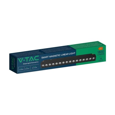 Oprawa Szynosystem SMART 48V V-TAC 14W LED CCT 30st SMART WiFi TRACKLIGHT Czarna VT-3614 2700K-6400K 1300lm 3 Lata Gwarancji Oprawa Szynosystem SMART 48V V-TAC 14W LED CCT 30st SMART WiFi TRACKLIGHT Czarna VT-3614 2700K-6400K 1300lm 3 Lata Gwarancji