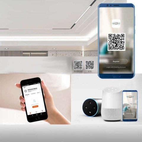 Oprawa Szynosystem SMART 48V V-TAC 18W LED CCT 30st SMART WiFi TRACKLIGHT Czarna VT-3618 2700K-6400K 1500lm 3 Lata Gwarancji Oprawa Szynosystem SMART 48V V-TAC 18W LED CCT 30st SMART WiFi TRACKLIGHT Czarna VT-3618 2700K-6400K 1500lm 3 Lata Gwarancji